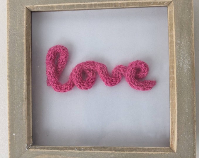 Knitted love frame