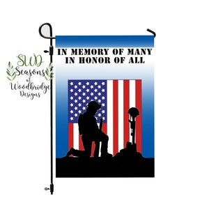 Military Garden Flag, Patriotic Flag Customized, Veterans Day Flag, Military Memorial Flag, American Flag Outdoor Decor