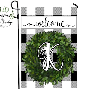Custom Garden Flag, Personalized Welcome Flag, Spring Summer Welcome Flag, Outdoor Welcome Sign