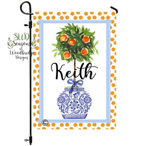 Custom Garden Flag, Personalized Welcome Flag, Spring Summer Welcome Flag, Outdoor Welcome Sign