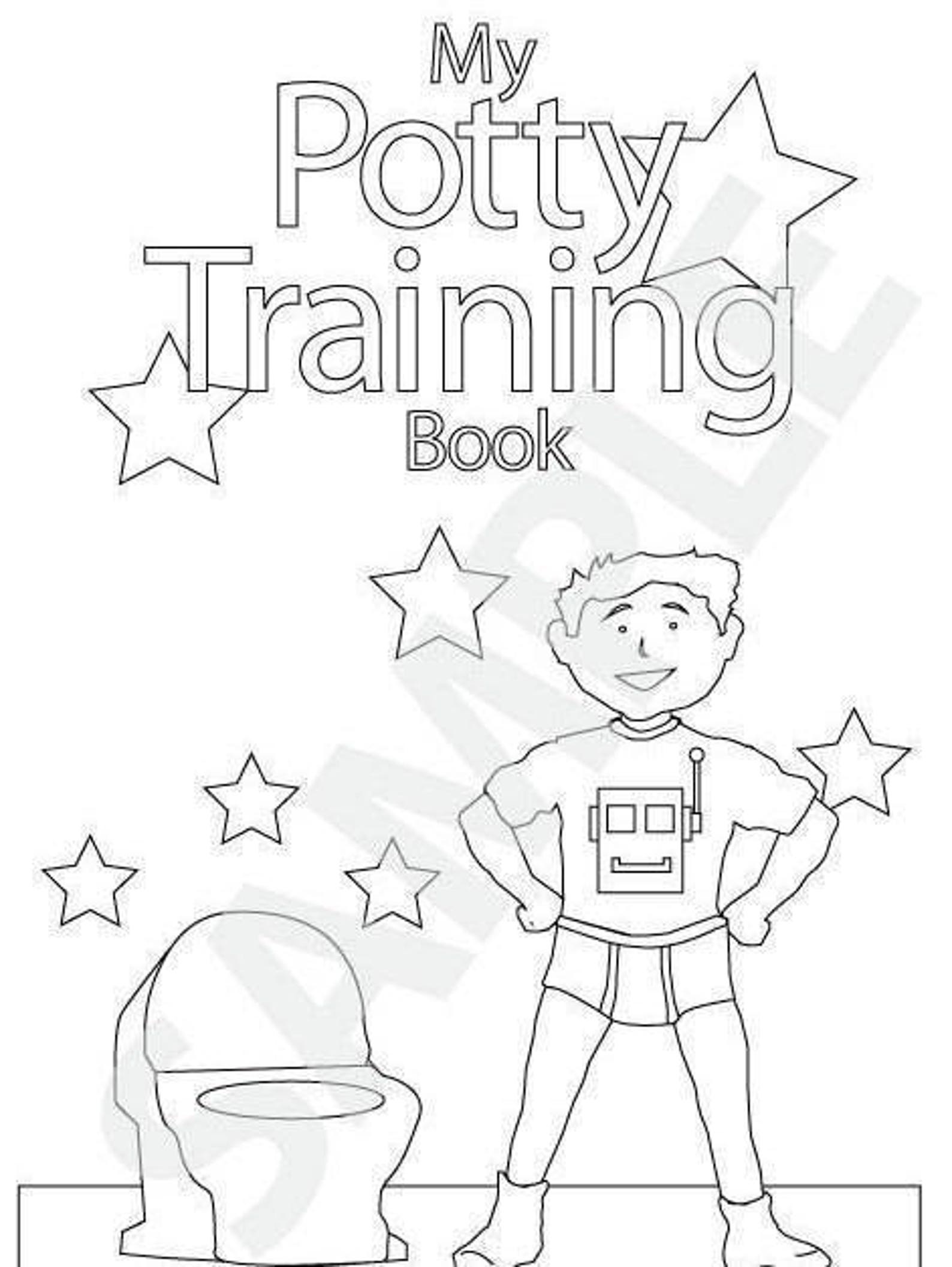 CUSTOMIZABLE Potty Training Book for Children Boy Style D