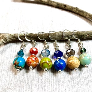 Boucles d&#39;oreilles délicates en jaspe, Boucles d&#39;oreilles en pierres précieuses, Boucles d&#39;oreilles pendantes, Bijoux en jaspe, Boucles d&#39;oreilles en pierre, Boucles d&#39;oreilles bohèmes, Argent sterling, Bijoux bohèmes