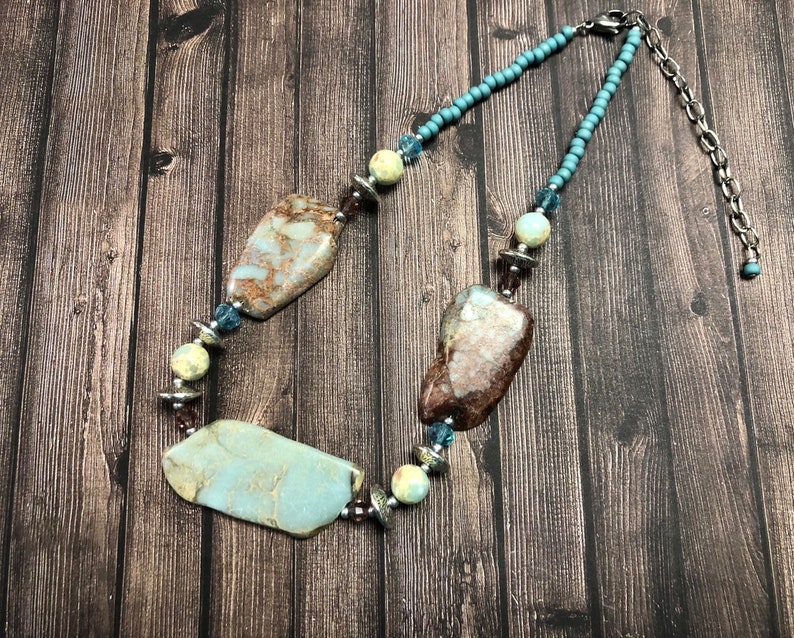 Statement Necklace Jasper Earrings Jasper Jewelry Jasper Necklace Stone Necklace Chunky Necklace Jasper Statement Necklace Set