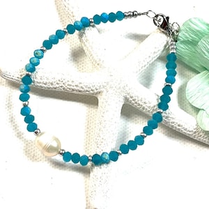 Pearl Anklet,Boho Beaded Anklet, Beaded Ankle Bracelet, Dainty Boho Anklet, Beach Anklet, Crystal Anklet, Foot Jewelry, Beach Jewelry,
