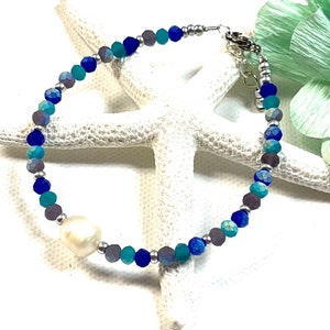 Pearl Anklet,Boho Beaded Anklet, Beaded Ankle Bracelet, Dainty Boho Anklet, Beach Anklet, Crystal Anklet, Foot Jewelry, Beach Jewelry,