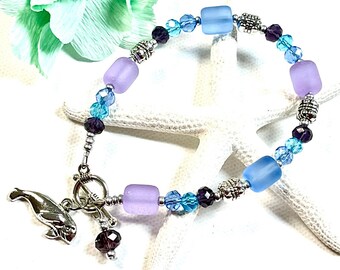 Armband zeeglas lamantijn, armband lamantijn, lamantijn sieraden, nautische sieraden, beachy sieraden, zomersieraden, zeeglas sieraden, zeekoeien