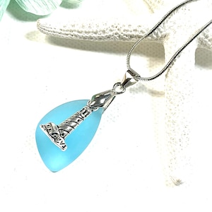 Sea Glass Lighthouse Necklace, Lighthouse Pendant Necklace, Lighthouse Jewelry, Lighthouse Gift, Nautical Jewelry, Beachy Jewelry