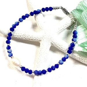 Pearl Anklet,Boho Beaded Anklet, Beaded Ankle Bracelet, Dainty Boho Anklet, Beach Anklet, Crystal Anklet, Foot Jewelry, Beach Jewelry,