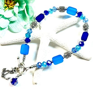 Sea Glass Anchor Bracelet, Anchor Bracelet, Anchor Jewelry , Nautical Jewelry, Beachy Jewelry, Summer Jewelry, Sea Glass Jewelry