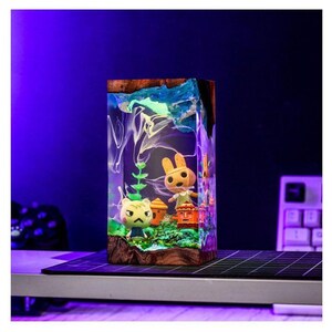 Custom Animal Cros.sing Epoxy, Coco An.imal Cros.sing lamp, anime figure, Personalize Figure, Custom Night Light Back to school gifts image 7