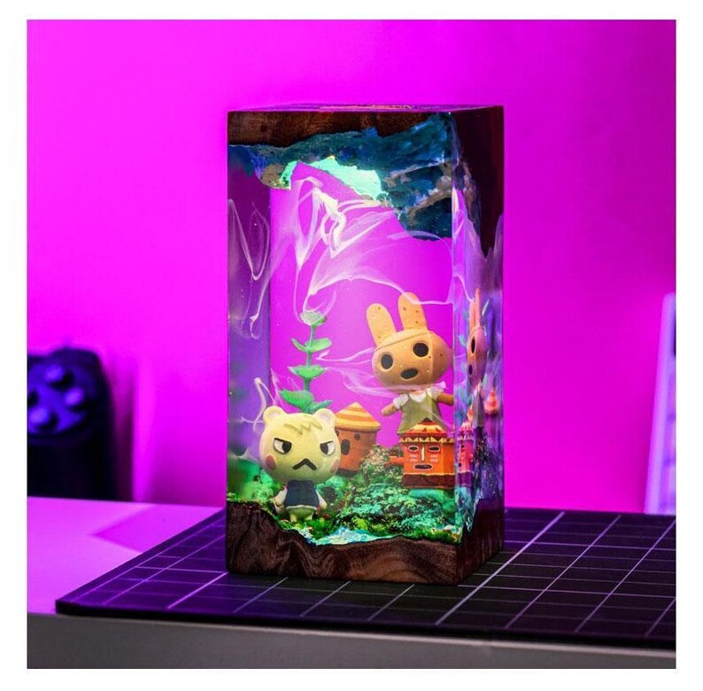 Custom Animal Cros.sing Epoxy, Coco An.imal Cros.sing lamp, anime figure, Personalize Figure, Custom Night Light Back to school gifts image 6