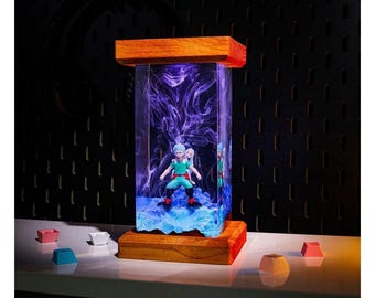 Custom My He.ro Aca.demia Night Light, Anime Resin Diorama Lamp, Anime Warrior Lamp, De.ku Figure Anime Gifts Table Lamp Gift for her