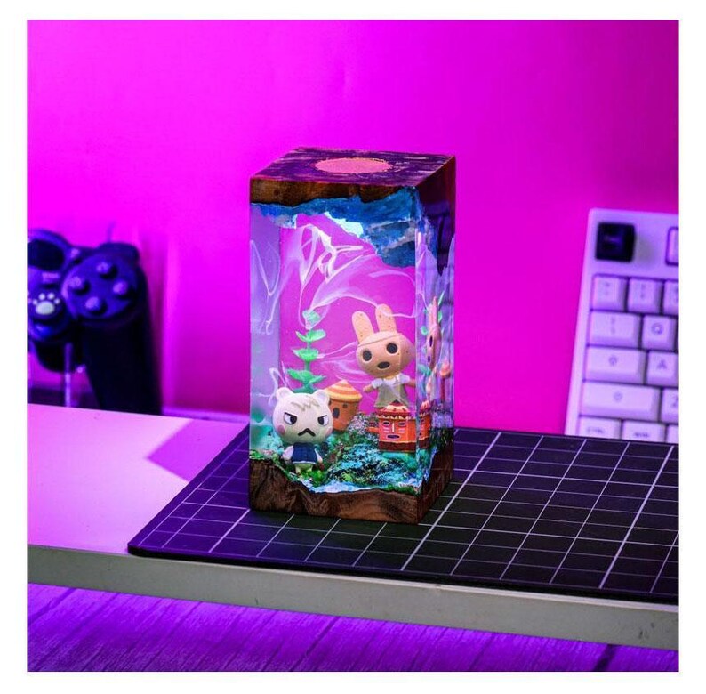 Custom Animal Cros.sing Epoxy, Coco An.imal Cros.sing lamp, anime figure, Personalize Figure, Custom Night Light Back to school gifts image 8