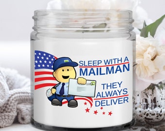 Mailman Letter Carrier Gift 9 oz. Vanilla-Scented Candle Father's Day Birthday Gift For Dad Housewarming Gift  Funny Retirement