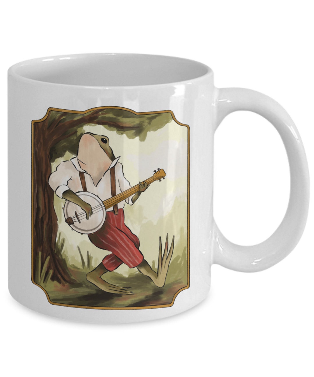 Cottagecore Mug Frog Banjo Player Coffee Mug - Etsy