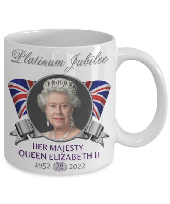 Queen Elizabeth II Platinum Jubilee Coffee Mug Commemorating - Etsy