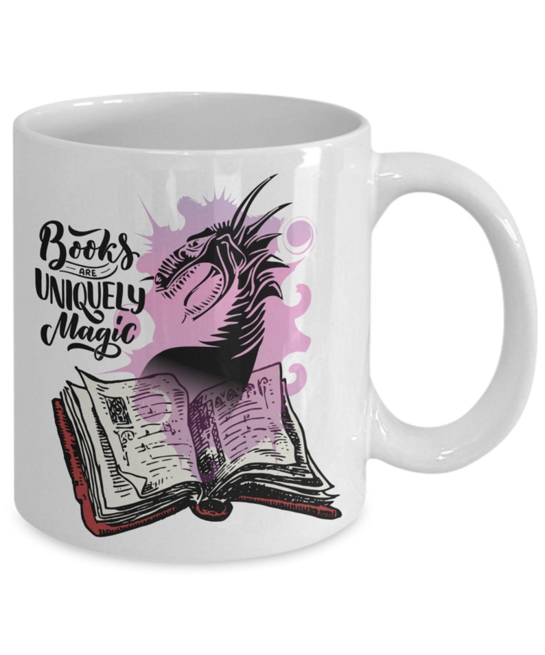 Fantasy Book Readers Mug Books Are Uniquely Magic Writer Author Coffee Mug Teachers Students Book Lovers Easily Distracted by Books 11 Fluid ounces