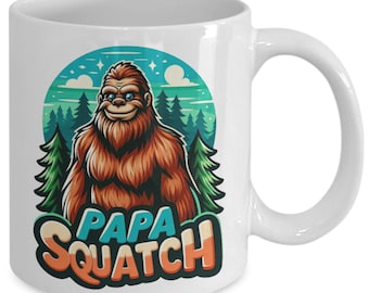 Bigfoot Papa Squatch Coffee Mug - Father's Day Gift  - Ideal for Dad Birthday