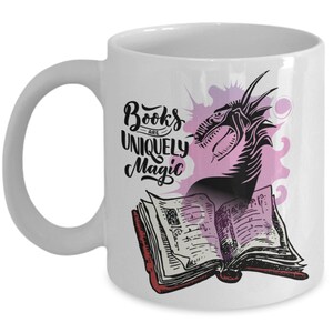 Fantasy Book Readers Mug Books Are Uniquely Magic Writer Author Coffee Mug Teachers Students Book Lovers Easily Distracted by Books image 2