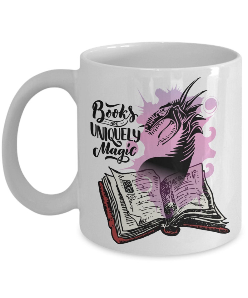 Fantasy Book Readers Mug Books Are Uniquely Magic Writer Author Coffee Mug Teachers Students Book Lovers Easily Distracted by Books image 2