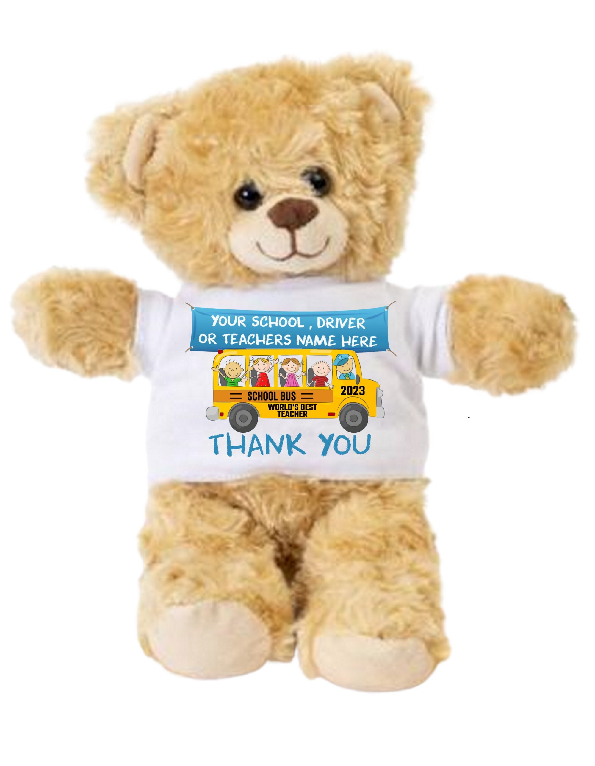 School Teacher Gift Customized Plush Teddy Bear With Personalized T shirt Luxuriously Soft Plush Etsy Ireland