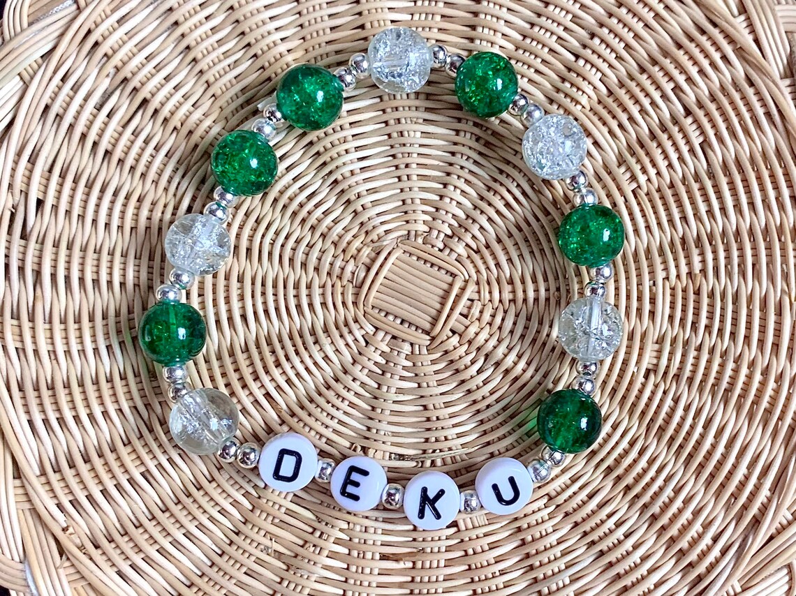Deku BNHA / MHA Elasticated Anime Charm Bracelet Etsy