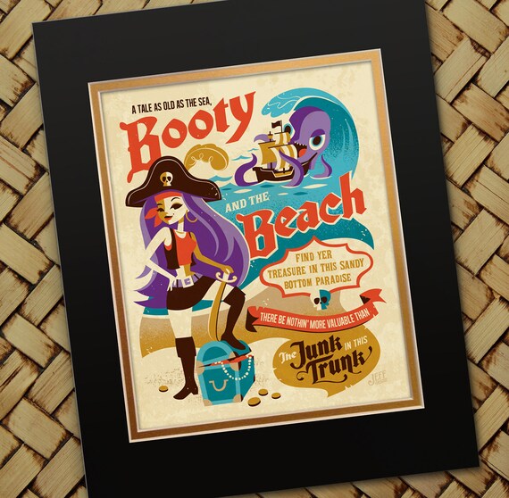 7 Inch Pirate Booty Decorative Home Beach Decor Sign