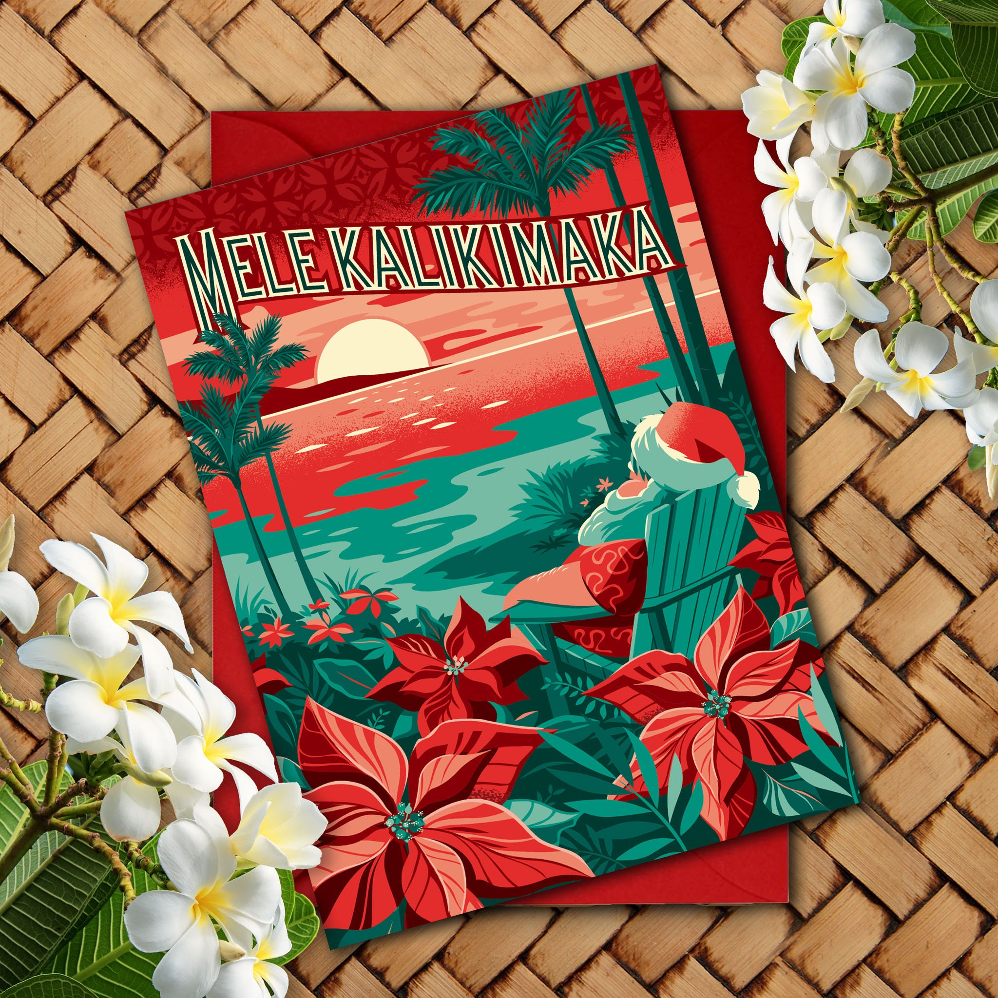 Mele Kalikimaka Greeting Card 5 x 7 Etsy