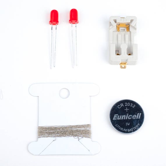 LED Electronic Textile Sewing Kits Using Conductive Thread 