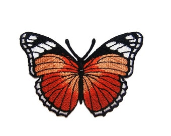 Free Shipping Boho Patches Butterfly Patches Insect Patch Tangerine Orange Iron On Patch Embroidered Patches Sew On Patch New