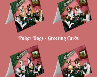 Chesapeake Bay Retriever German Shorthaired Pointer Home of Dogs Cats Playing Poker Refrigerator Magnet English Springer Spaniel