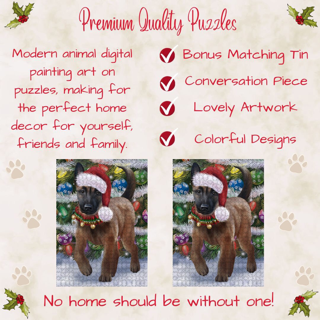 Belgian Malinois Dog Jigsaw Puzzle for Adults Animal Printed Etsy