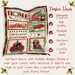 Cockapoo Dog Quilt Bed Coverlet Bedspread Soft Lightweight Durable ...