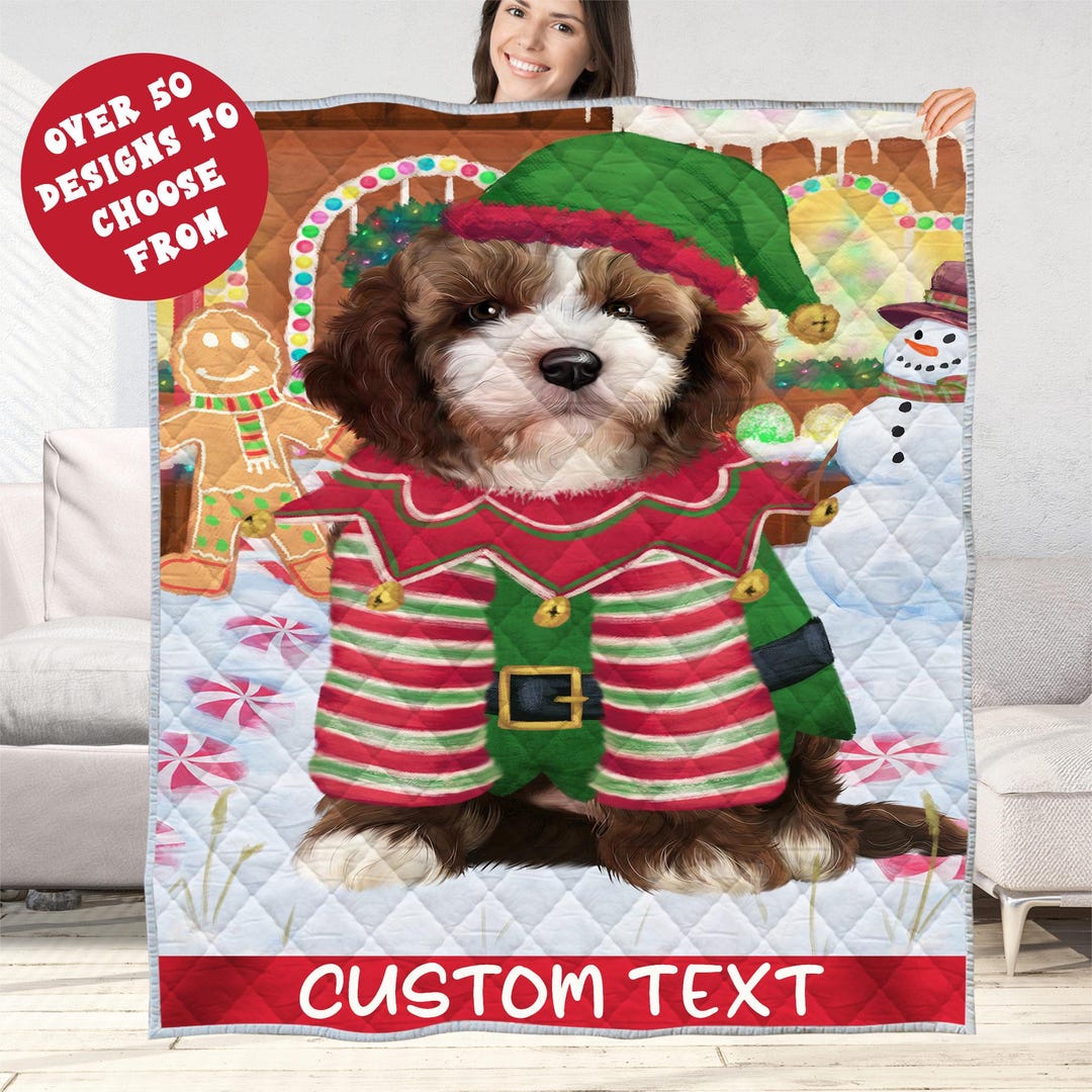 Cockapoo Dog Quilt Bed Coverlet Bedspread Soft Lightweight Durable ...