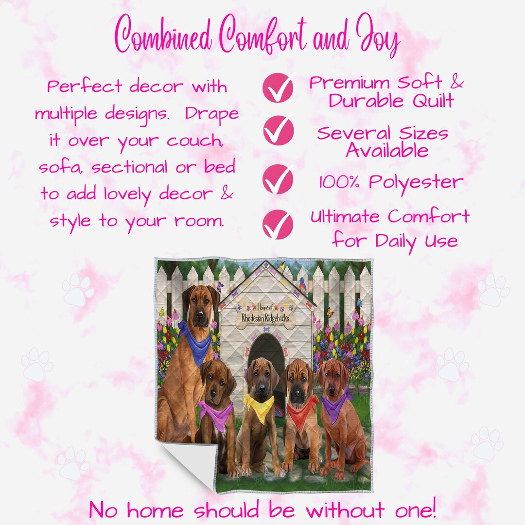 Rhodesian Ridgeback Dog Quilt Warm Bed Coverlet Bedspread Etsy