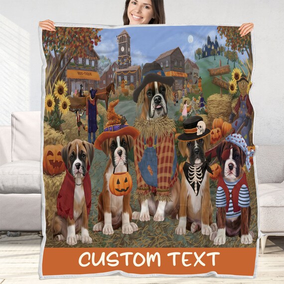 Boxer Dog Blankets Warm Throws Bed Fleece Woven Sherpa Soft Etsy
