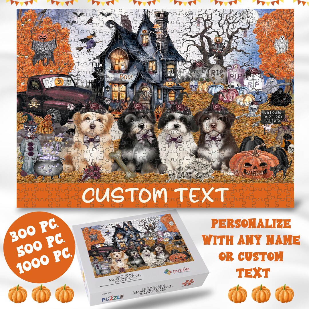 Havanese Dog Jigsaw Puzzle for Adults Animal Printed Interlocking