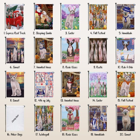 Sphynx Cat Garden Flags Double Sided Yard Spring Decorative - Etsy