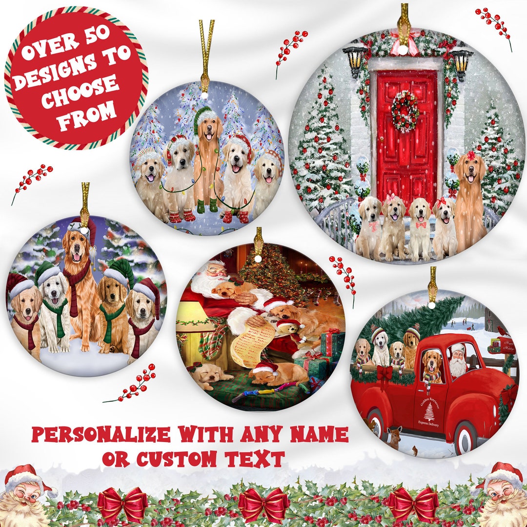 Golden Retriever Dog Ornament Custom Gift Personalized Pet Etsy