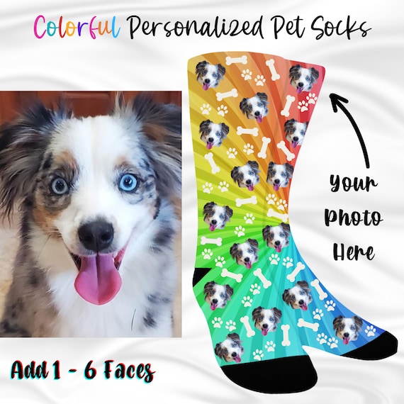Customized Dog Socks Dog Lovers Cat Gift Dog Personalized Socks Custom Dog Socks Dog Face on Socks Pet Socks for Kids Dad Dog Gift Etsy