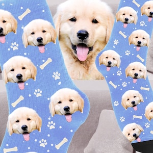 Customized Dog Socks - Put Your Cute Dog on Custom Socks, Dog Lovers, Dog GIft, Cute Dog Personalized, Dog Gift Socks, Fathers Day Gift
