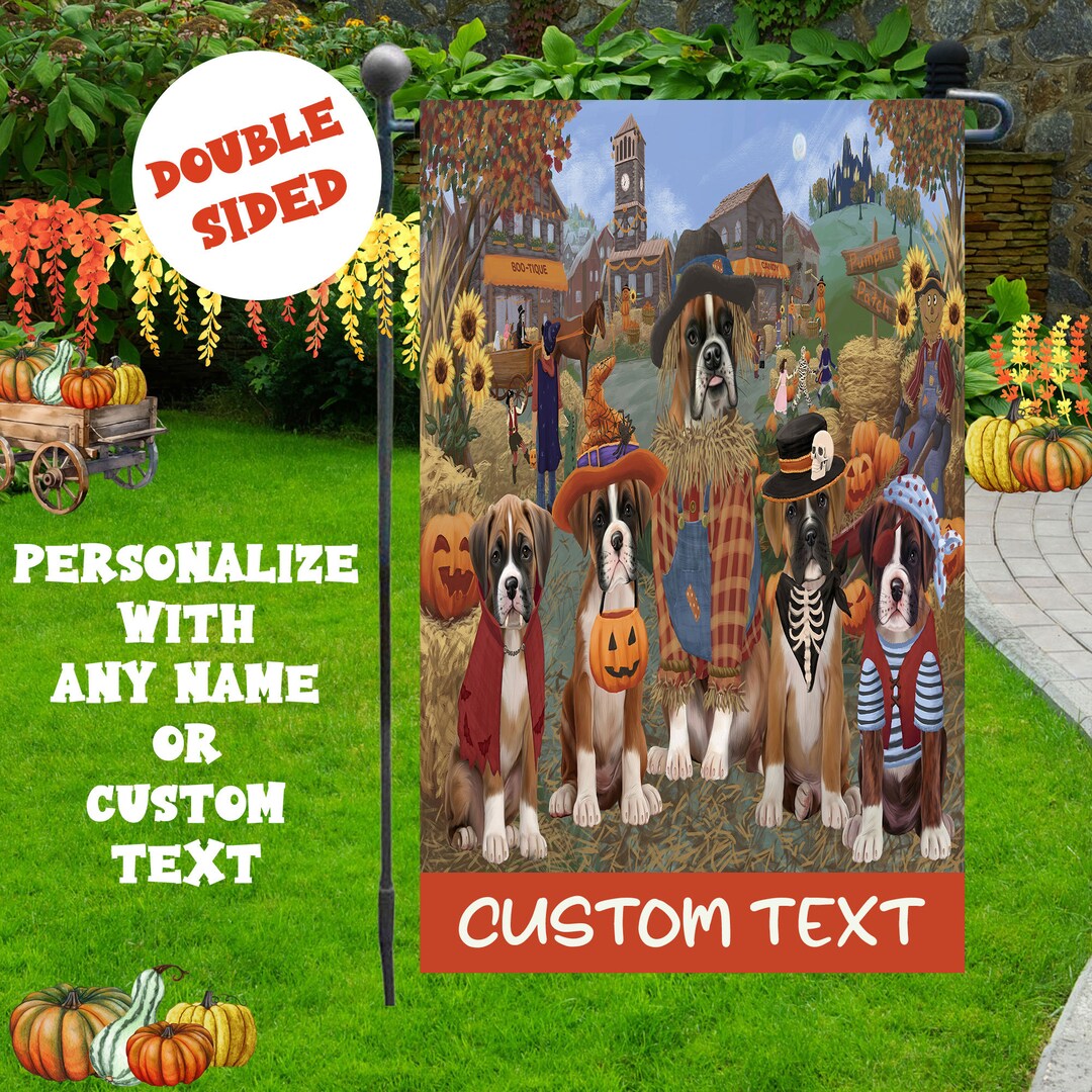 Boxer Dog Garden Flags Double Sided Yard Spring Decorative Personalized