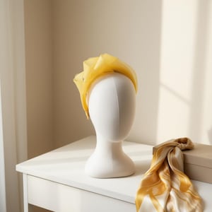 Mustard Yellow fascinator, Races headpiece, Wedding guest hairpiece, Special event headband, hat alternative, mother of the bride, unique image 6