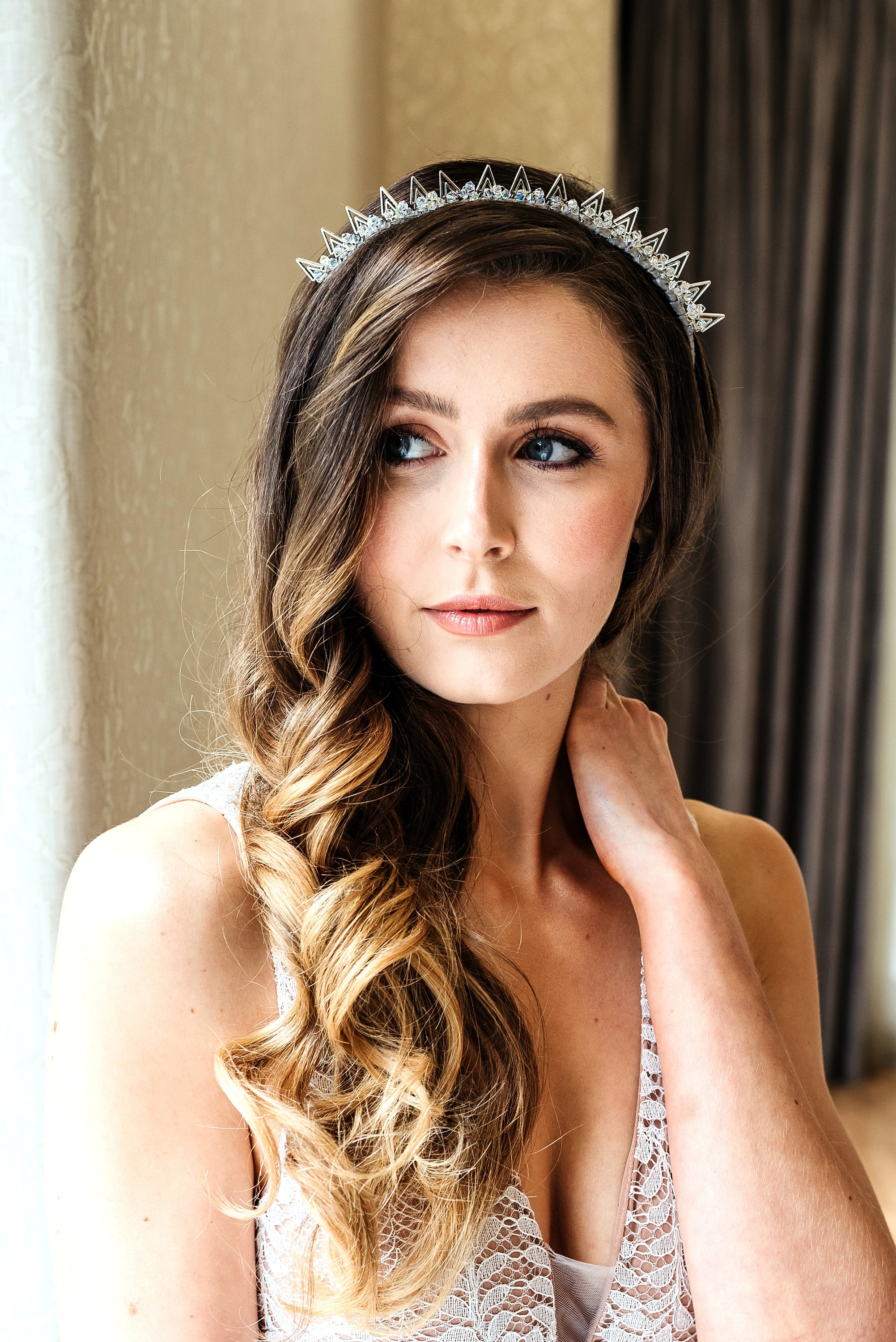 Gold Wedding Tiara Spiked Headdress Gold Spike Crown Gold Etsy UK