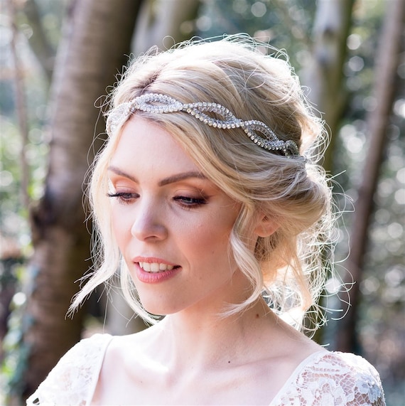 Wedding Bride Crystal Headband HairPin Headpiece Bridal Hair Accessories Jewelry 