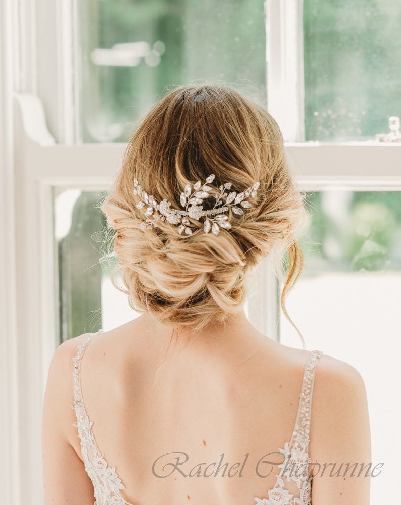 bridal headpiece back of head