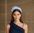 Pale light blue fascinator, Wedding guest hairpiece, Mother of the bride groom, Races hatinator, Hat alternative, Ladies day, Event headband