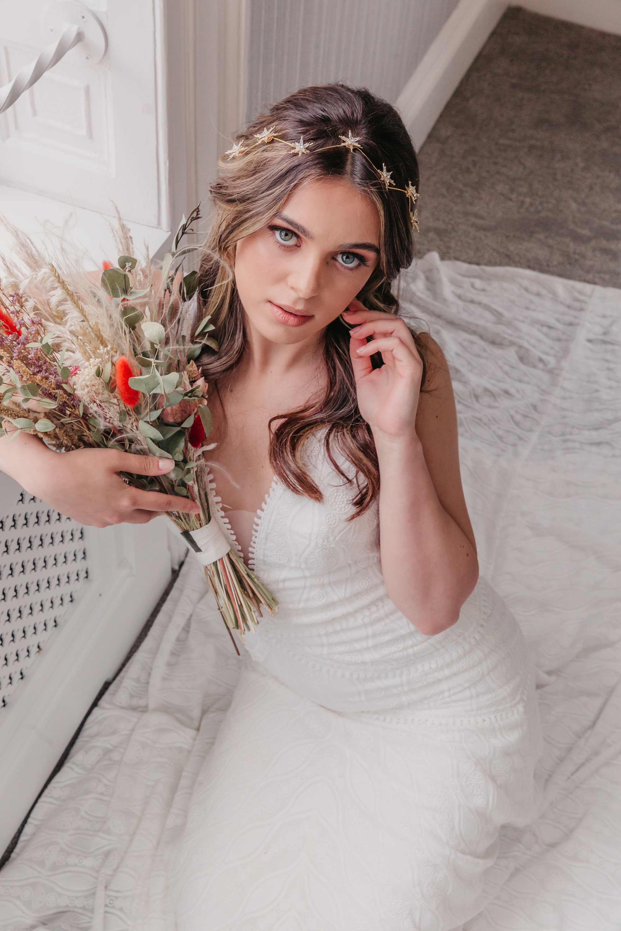 Bridal Hair Vine With Stars, Celestial Wedding Headpiece, Constellation  Hair Accessories, Silver Boho Hair Piece, Boho Bride, Astrology Vine - Etsy