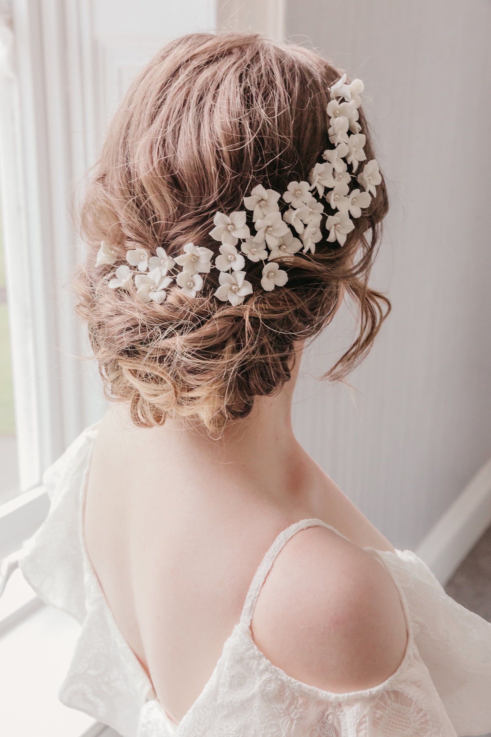 bridal headpieces with flowers