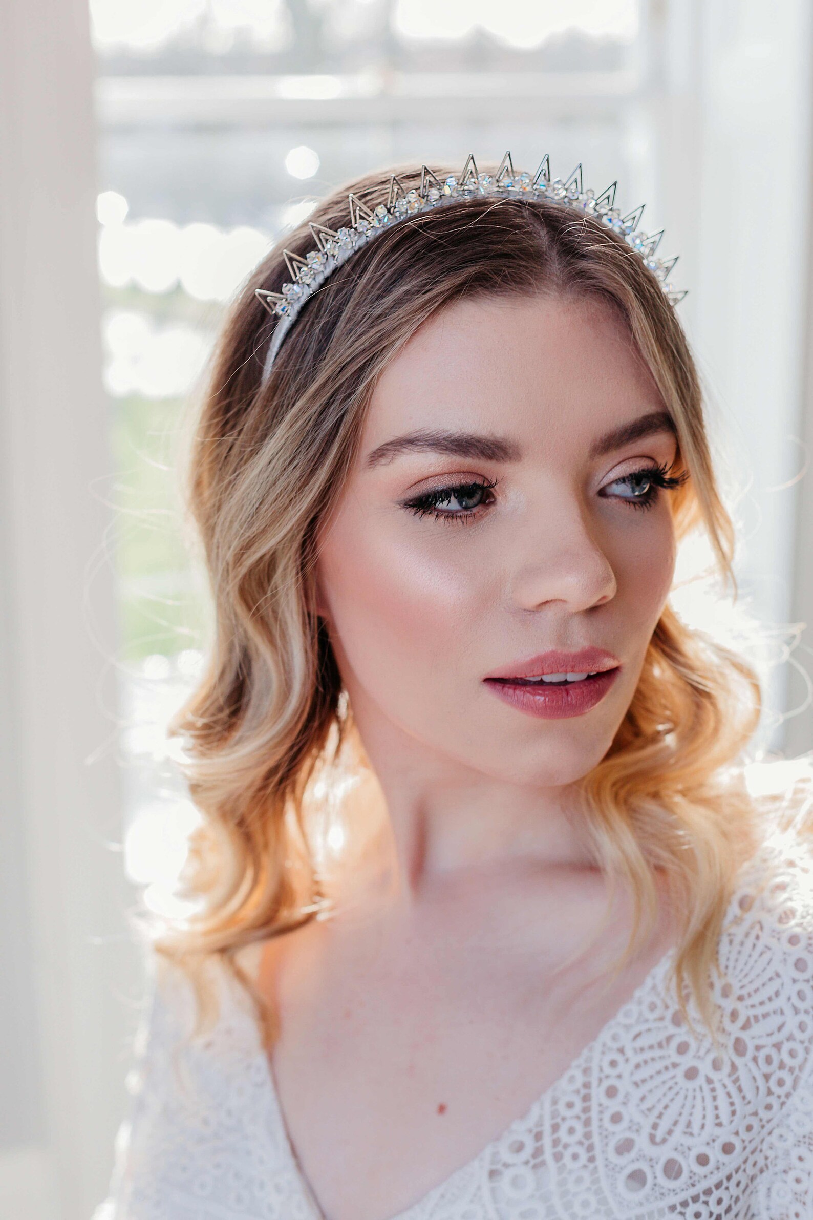 Gold Wedding Tiara Spiked Headdress Gold Spike Crown Gold Etsy